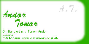 andor tomor business card